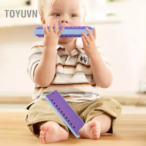 toyuvn Fesjoy Lỗ âm thanh Harmonica tinh tế được điều chỉnh bởi kỹ thuật viên Hoàn hảo cho nhạc Rock Jazz OrangeGreen (Hai màu-Tím)
