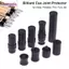 BORAGETE 1 Bộ Bảo Vệ Khớp Bi-a Cue, Vỏ Bảo Vệ Bánh Xe Giữa Đặc Biệt Bằng Nhựa, Phụ Kiện Bi-a Đen Bền Đẹp Cho Uni Lộc Sóng