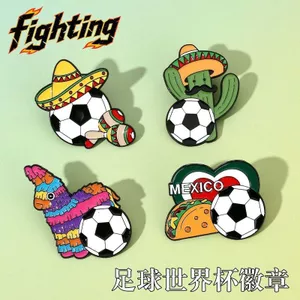2026 Megamo World Cup Huy Hiệu Bóng Đá Kỷ Niệm Ngực Ba Lô Trang Trí Phụ Kiện Bộ Sưu Tập Quà Tặng Nhỏ 5.29