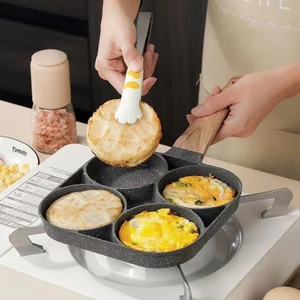 Chảo chiên trứng bốn lỗ, chảo chống dính đa chức năng, chảo nhỏ