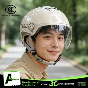 QMP Hoàng Đế Sói Mới Tiêu Chuẩn Quốc Gia 3C Được Chứng Nhận Xe Điện Mũ Bảo Hiểm Nữ Xe Máy Mùa Hè Nửa Mũ Bảo Hiểm Nam