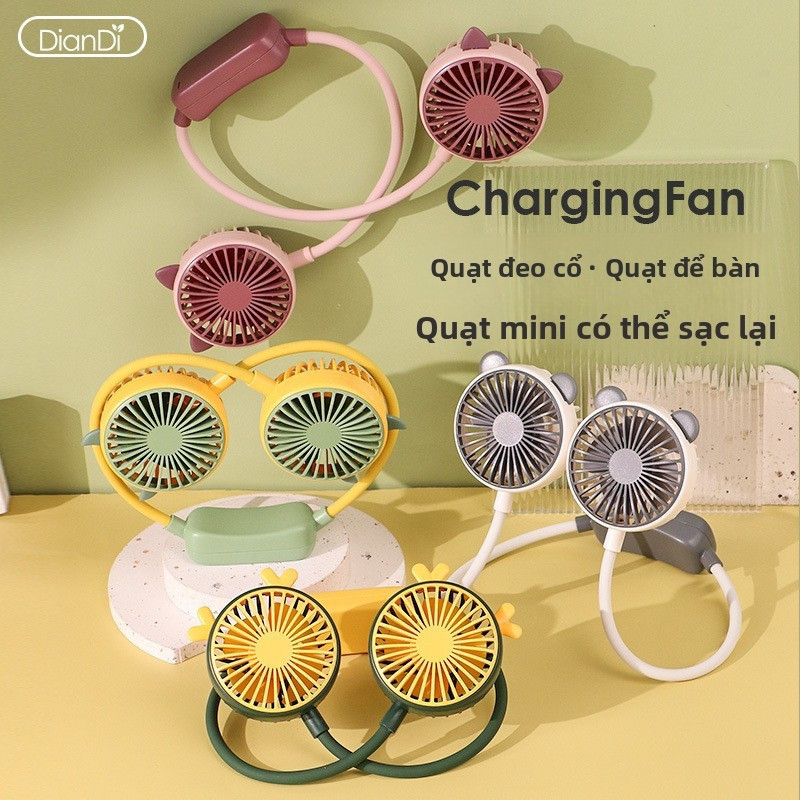 Có Thể Gập Lại Lười Treo Cổ Quạt-USB Di Động Siêu Trơn Sạc Pin Siêu Dài Tuổi Thọ Di Động Quạt Nhỏ