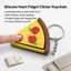 FUHUIOT Foods Clicker Móc Chìa Khóa, Trứng Chiên In 3D Pizza Cookie Clicker, Trứng Đôi Chống Thấm Nước PLA Mô Phỏng Bánh Cảm Giác Clicker Đồ Chơi Hàng Ngày