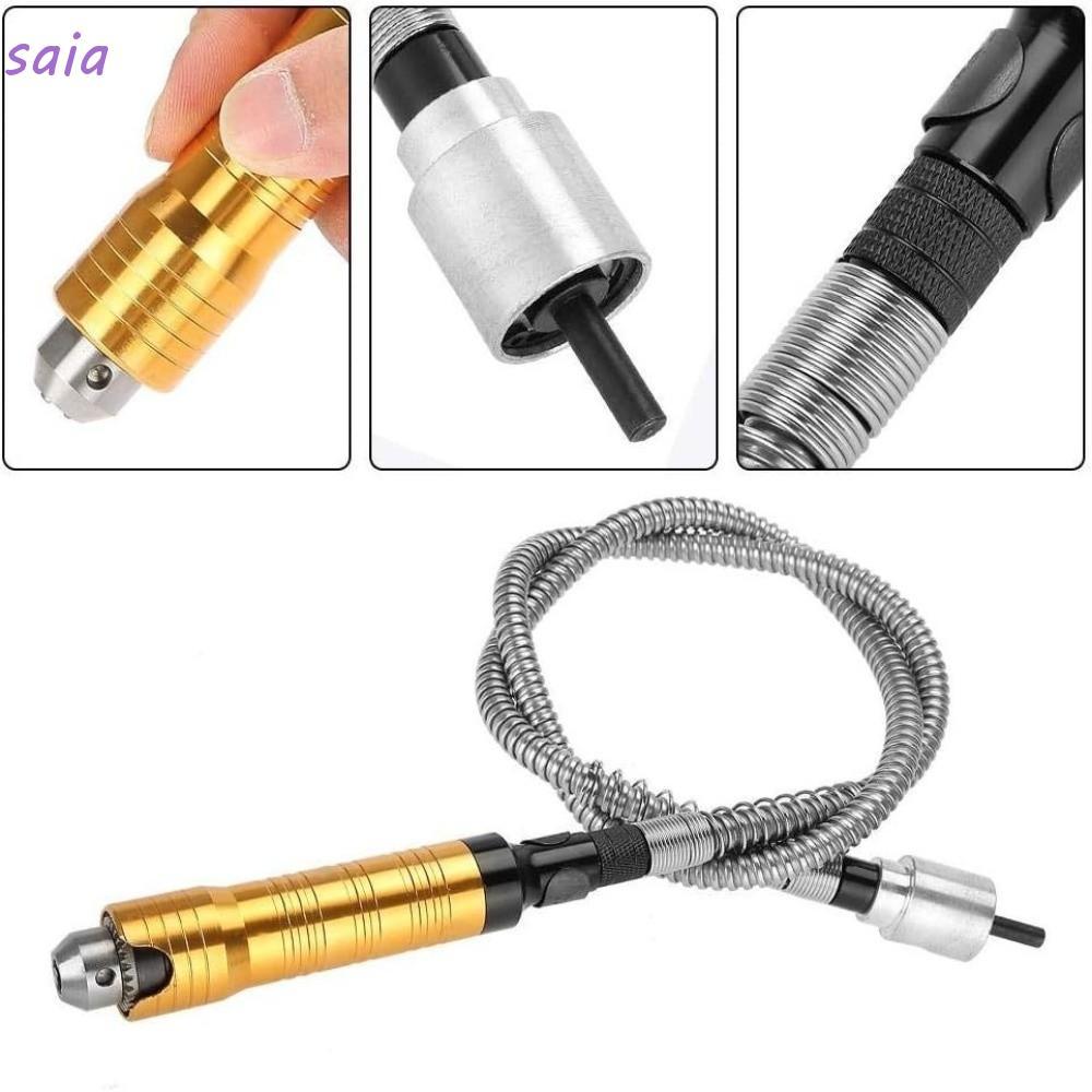 SAIA Flex Trục Adapter, Tay Cầm Cao Su Ống Nối Dài Linh Hoạt Mở Rộng Máy Khoan Linh Hoạt, Cáp Thép Không Gỉ Đa Năng 6.5 Mm Chuck Đính Kèm Khắc Làm Việc