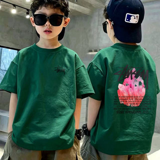 Áo Thun Bé Trai In Logo Thời Trang, Cotton Mềm, Áo Ngắn Tay, Phù Hợp Đi Học & Chơi, Cho Bé 3-12 Tuổi