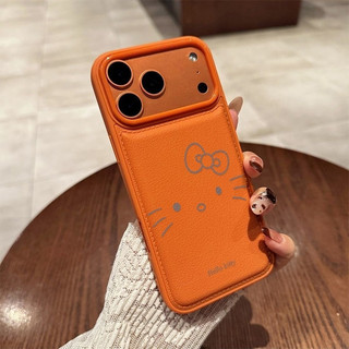 Ốp điện thoại kết cấu mềm bằng da Thích hợp cho iPhone 17 16 ProMax Bowknot Kitten 14 13 Pro 11 ProMax XS XR 12 8plus 15 ProMax 7plus 11 Pro Túi trống chống sốc