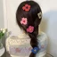 4 Cái / bộ Kẹp Tóc Hoa Acrylic Không Đều Ngọt Ngào Và Nhiều Màu Sắc Barrettes Cho Nữ Và Bé Gái