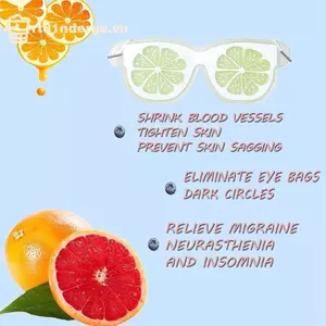 Ge Mặt nạ mắt băng làm mát Hot & Coldpress Gel Eye Mask Spa Trị liệu cho quầng thâm và bọng mắt giảm sưng tấy n
