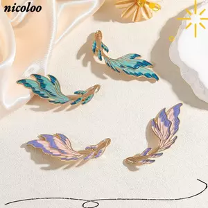 NICOLOO Goldfish Trâm cài, Trâm cài vẽ cá tính đa năng, Màu sắc chuyển màu sáng tạo dành cho nữ