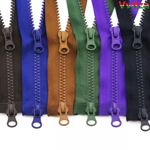 Dây Kéo Nhựa VVDZA, Thanh Trượt Đôi 90cm Khóa Kéo Hai Chiều Chunky, Dây Kéo Răng Nhựa Mở Đầu #5 Áo khoác có khóa kéo dài