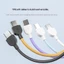 Móc Khóa Di Động Cáp Dữ Liệu Ngắn PD60W Dây Sạc Nhanh Cáp Dữ Liệu Silicon Type-C Sang IOS / Type-C Cáp Dữ Liệu Sạc Điện Thoại Cho Power Bank
