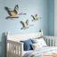 Bộ 3 trang trí nghệ thuật treo tường bằng gỗ sáng tạo 2D Seagull phẳng / Trang trí tường thiên nga cho phòng ngủ Phòng khách và hơn thế nữa