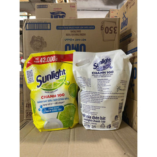 Nước Rửa Chén Bát Sunlight Chanh 100 | Sạch Dầu Mỡ Đồ Nhựa | Túi 3.5KG/3.1Kg