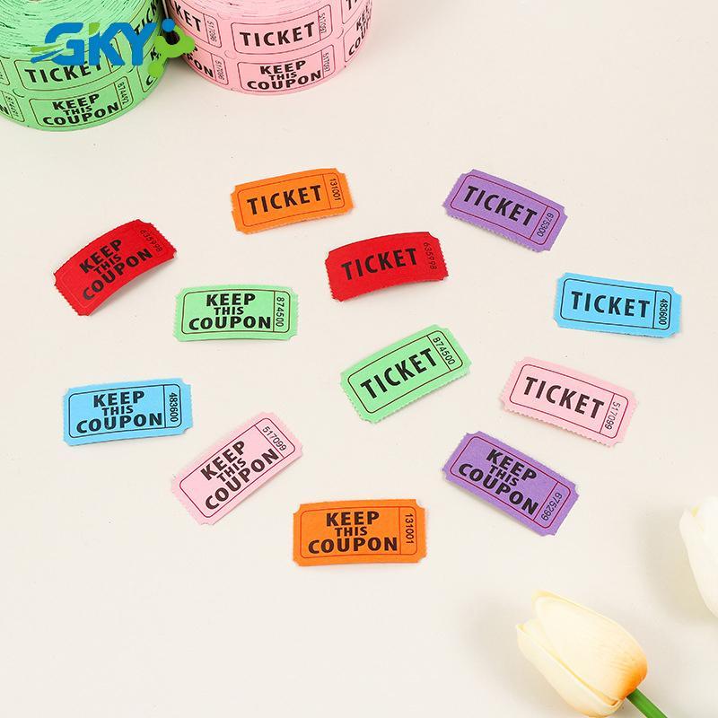 GKY 1000 Chiếc Nhiều Màu Sắc Rách Raffle Tiets Cuộn Đôi Nhập Học Tiet Game Tiet Cho Sự Kiện Lễ Hội Lớp Học Phần Thưởng GKY