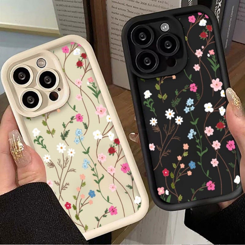 Ốp Điện Thoại Lá Hoa Cho Infinix TECNO SPARK 50 30C 20C 40C 10 20 30 Pro Plus GO 2025 2024 2022 GT 20 10 30 Pro CAMON 50 40 20 30 Pro Vỏ Bảo Vệ Camera Sang Trọng Silicon