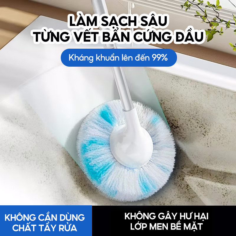 Bàn chải chà vệ sinh bồn tắm đa năng tích hợp chất tẩy rửa trong sợi bông Zolele YLC-01 | BigBuy360 - bigbuy360.vn