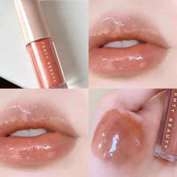 Mẫu siêu tiết kiệm!Fenty Beauty Rihanna Star Màu Sắc Mạnh Son Bóng 02FentyGlow Star Khỏa Thân 2ml