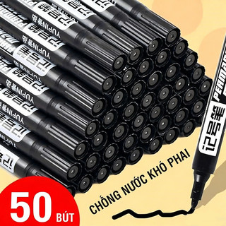 Bút Đánh Dấu Dầu Đen 50 – Mực Đậm Rõ Không Phai, Đầu Chắc Bền, Viết Mượt Cho Cửa Hàng Văn Phòng