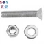 Chất liệu thép không gỉ 304 Phillips Countersunk Head Vít Máy giặt phẳng Đai ốc 3 Bộ kết hợp Máy giặt bu lông lớn M2M2.5M3