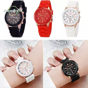 Đồng hồ điện tử CATMALLER88, Đồng hồ đeo tay thạch anh đơn giản thông thường, Dây đeo silicon thời trang Đồng hồ đeo tay nữ thể thao