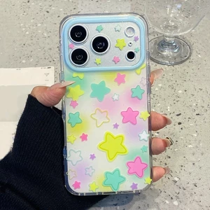 Long lanh Star Bead Chain Star Edge Vỏ điện thoại cho iPhone 17 Pro Max 16 15 Pro Max Vỏ bảo vệ chống sốc