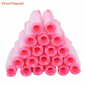 FAVORITEGOODS 20 chiếc Que uốn tóc, Cần uốn tóc màu hồng chuyên nghiệp, Bộ tạo kiểu tóc Máy uốn tóc không nhiệt di động bền bỉ Sử dụng tại Salon