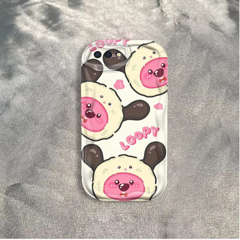 Thích hợp cho OPPO A3S A12E A1K AX5 Realme C2 Bảo vệ 3D TPU mềm Lotso Bear Loopy Vỏ điện thoại chống sốc