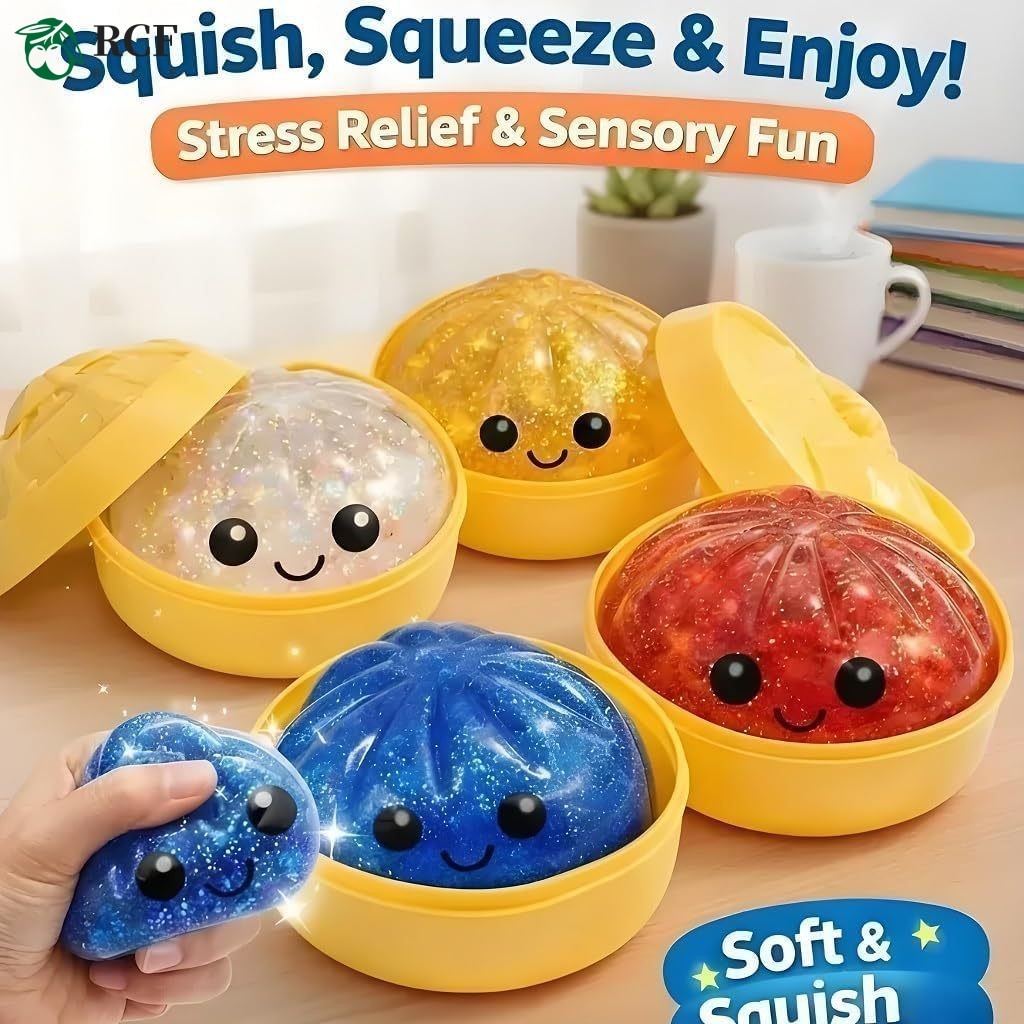 Đồ Chơi Bóp Bánh Bao Squishy Dễ Thương Mềm Mại Giảm Stress Thư Giãn Không Dính Tay