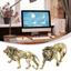 Đồng Majestic Vua Sư Tử Thu Nhỏ Các Bức Tượng Nhỏ Thủ Công Vintage Trang Trí Bàn Làm Việc Trang Trí