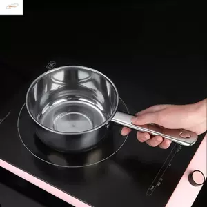 Chảo đựng nước bằng thép không gỉ ZENZON, Chảo làm dày thìa nước, Phụ kiện nhà bếp Nhẹ chống rỉ dài tay cầm Nồi sữa súp