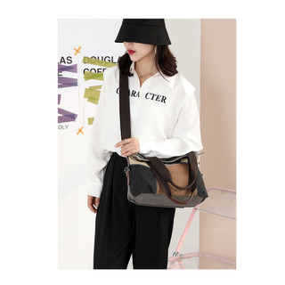 Túi vải canvas chặn màu thời trang đơn giản retro dung lượng lớn