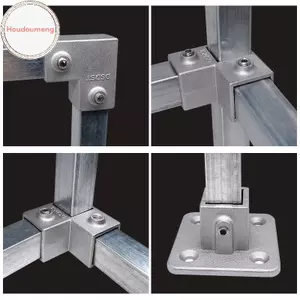 Hooudou 1 Cái Ống Vuông Kết Nối Mảnh Hợp Kim Nhôm Khuỷu Tay Vuông Ba Chiều Cố Định Chung Lưu Trữ Ra VN