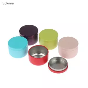 Luckyew 5.4cm Di Động Màu Trơn Mini Hộp Thiếc Trà Kín Bình Ngủ Hộp Trang Sức Kẹo Bảo Quản Nhỏ Có Thể Đồng Xu Bông Tai Tai Nghe Hộp Quà Tặng TQ