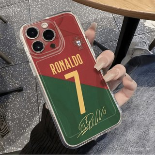 Ốp Điện Thoại Trong Suốt Phong Cách Mới Màu Sắc Phù Hợp Không. 7 Bóng Đá Thích Hợp Cho iPhone 12 13 14 15 Promax 16 17 Promax xr xs 11promax 12promax 13pro 14pro Ốp Chống Sốc Linh Hoạt