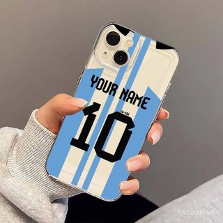 Ốp điện thoại trong suốt Xu hướng bóng đá phong cách mới Số 10 Thích hợp cho iPhone 17pro 16pro 17promax xr 11promax 11 12 13 14 promax 15promax 15 plus 12pro Vỏ chống sốc linh hoạt