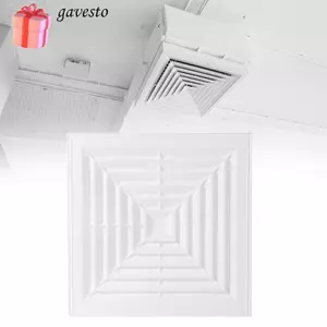 Lưới tản nhiệt thông hơi GAVESTO, màu trắng có nắp thông gió, nhựa hoạt động im lặng Lỗ thông hơi làm mát vuông gắn trần