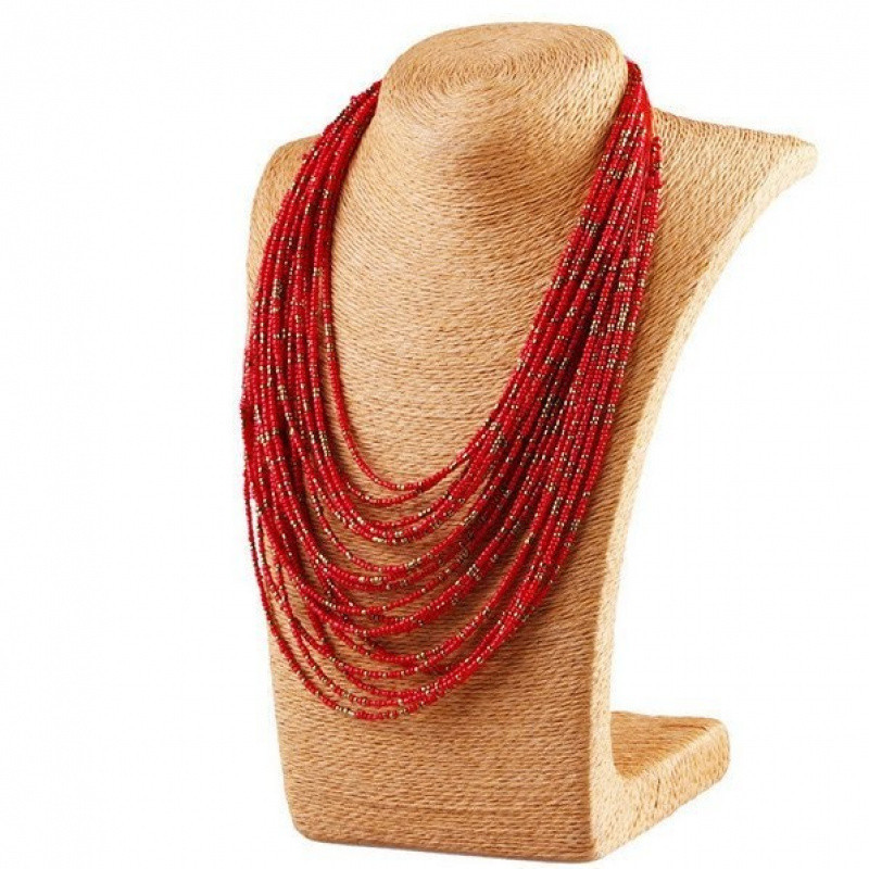 Châu Âu Mỹ Cổ Điển Đá Quý Phóng Đại Độc Đáo Vòng Cổ Phong Cách Mới Bohemian Chìm Nước Đá Nhiều Lớp Vòng Cổ Cơm