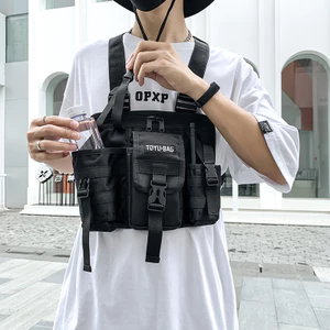 Mới Nam Chức Năng Ngực Túi Dạo Phố Vải Nylon Dụng Cụ Vest Túi ins Phong Cách Thường Ngày Túi Độc Đáo