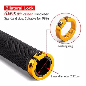 < WHPHous-t > Cao su PE MTB Grips Hợp kim Vòng tay cầm xe đạp Lo song phương Tay cầm xe đạp Chống trượt Tay lái xe đạp Phụ kiện xe đạp BMX Đẹp
