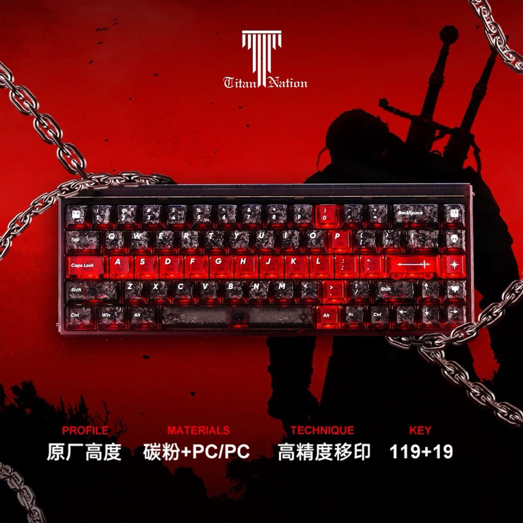 Keycap PC Carbon | Chủ Đề Thanh Kiếm | Xuyên led | PC | 132 nút dành cho bàn phím cơ , bàn phím he | cherry profile | BigBuy360 - bigbuy360.vn