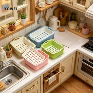 YOWEI Tỉ Lệ 1: 12 Bồn Rửa Thu Nhỏ Giỏ Thoát Nước Nhà Búp Bê Tổ Chức Có Khay Có Thể Tháo Rời Cho Nhà Bếp Mini Thủ Công Trang Trí Bộ Sưu Tập VN
