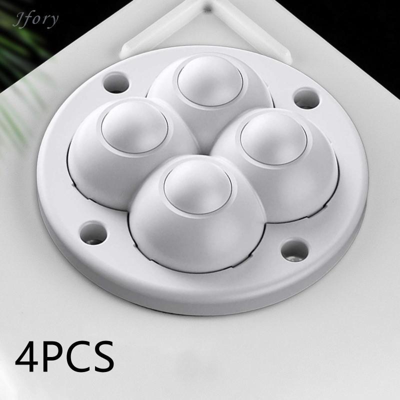 4x 360 Xoay Bánh Xe Nhà Tự Dính Bánh Xe Cho Thùng Rác Có Thể Đầu Giường Bàn Lau Xô Hộp Bảo Quản Thiết Bị Nhỏ
