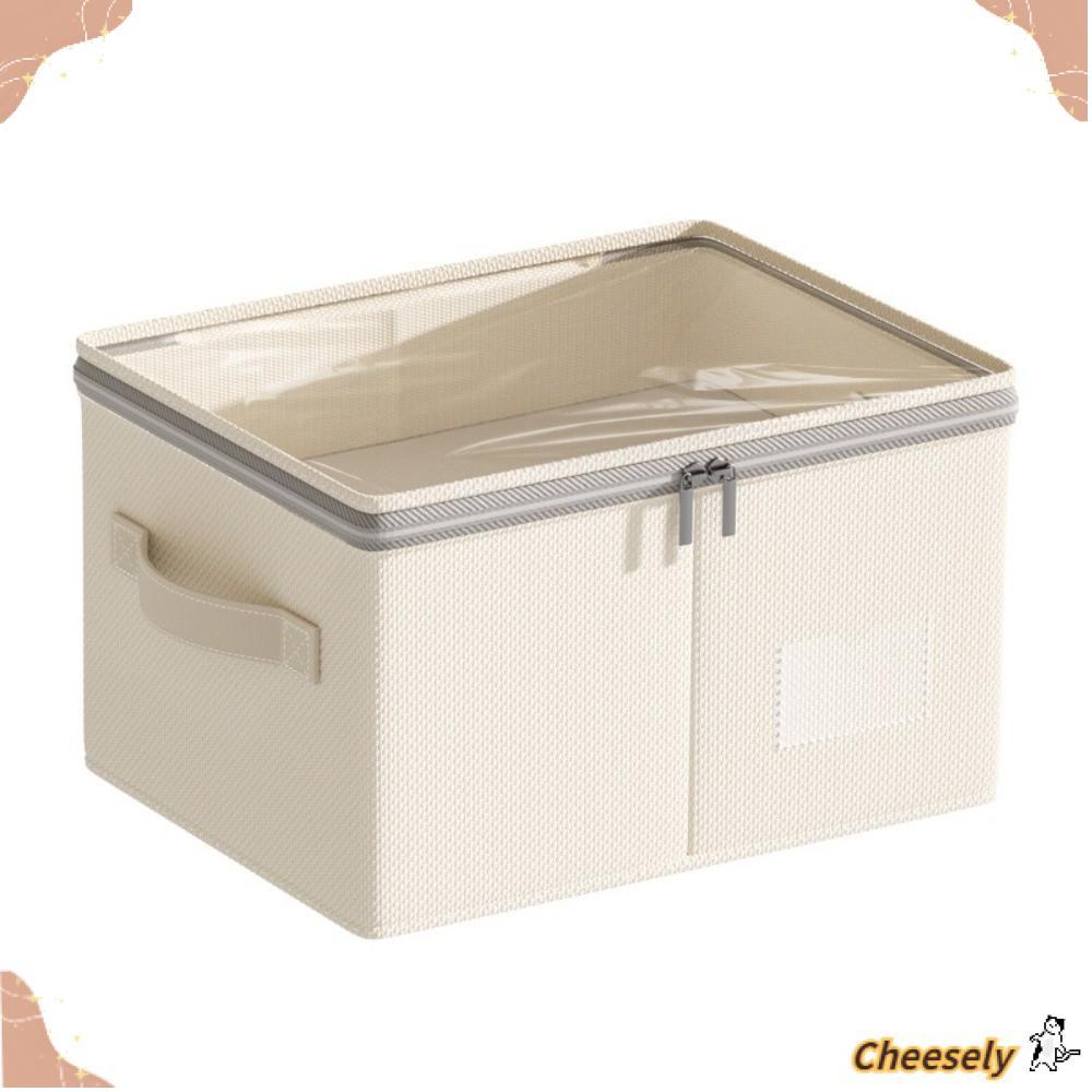 Thùng lưu trữ CHEESELY, Hộp lưu trữ quần áo có thể gập lại Tiết kiệm không gian, Dung tích lớn có nắp Tủ quần áo Sắp xếp Lưu trữ phòng ngủ