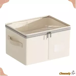 Thùng lưu trữ CHEESELY, Hộp lưu trữ quần áo có thể gập lại Tiết kiệm không gian, Dung tích lớn có nắp Tủ quần áo Sắp xếp Lưu trữ phòng ngủ