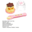 < Pluscloth > Bộ đồ chơi Pudding Jelly Strawberry cho trẻ em – Đồ chơi cho ăn kèm thìa Phụ kiện Ngôi nhà giả vờ thực tế Quà tặng nhập vai cho trẻ em Muỗng và bánh pudding đồ chơi trẻ em