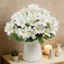 {WELV}Artificial Morning Glory Lifelike Design Details Vibrant Color Retention