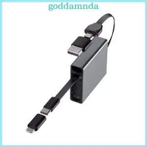 Cáp USB co giãn di động GODD với dây sạc kính thiên văn đầu ra 66W Kết cấu hợp kim nhôm cho nhiều điện thoại khác nhau