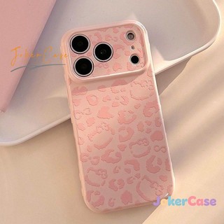 Ốp Lưng Cho IPhone 17 11 15 16 13 14 12 Pro Max air XR 16 7 15 14 8 Plus Bìa mềm in họa tiết da báo dễ thương