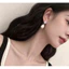 Pháp retro khí chất lãng mạn ngọc trai hình học giọt nước mặt dây chuyền bạc cá tính bông tai nữ đa năng