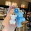 Nhiều Màu Sắc Ngồi Gấu Móc Khóa Sáng Tạo Hoạt Hình Nữ Tinh Tế Xe Ba Lô Chìa Khóa Mặt Dây Chuyền Quà Tặng